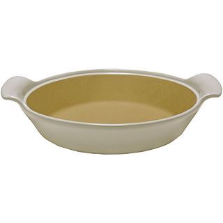 Haeger NaturalStone Handcraft Deep Dish Pie Pan, White