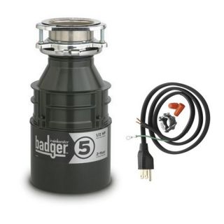 InSinkErator BADGER 5 WC Insinkerator 1/2 HP Badger 5 Household Food Waste Garbage Disposal with Power Cord