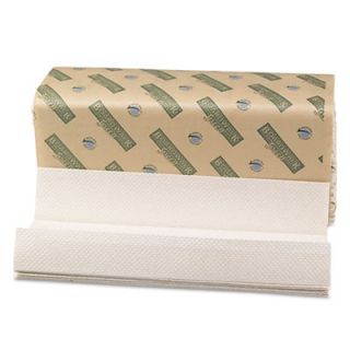 Boardwalk Green Folded Paper Towels, C Fold, Natural White, 10 1/8W x