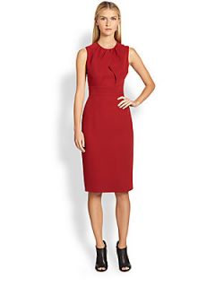 Burberry London Silk Twist Front Dress   Parade Red