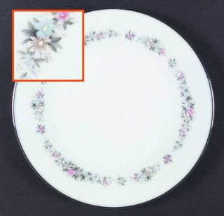 Noritake Cynthia Dinner Plate, Fine China Dinnerware   Multicolor Flowers,Gray R