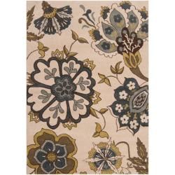 Meticulously Woven Contemporary Ivory Floral Sagebrush Rug (22 X 3)