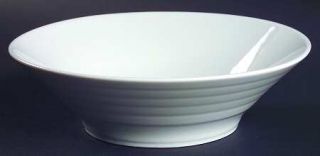 Block China Concentric White Soup/Cereal Bowl, Fine China Dinnerware   All White