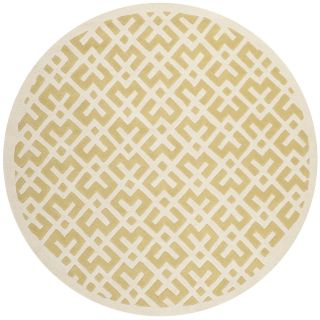 Safavieh Handmade Moroccan Chatham Light Gold/ Ivory Wool Area Rug (7 Round)