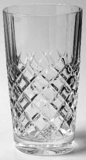 Cristal DArques Durand Dauphine Highball Glass   Multi Sided Lip,Criss Cross De