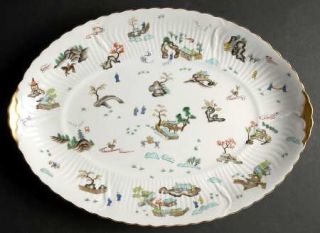 Victorian (Japan) Ming 16 Oval Serving Platter, Fine China Dinnerware   Scatter