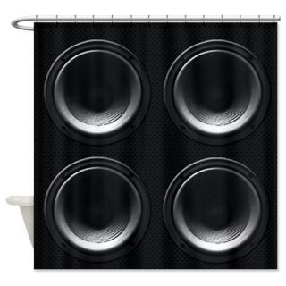  Black Loudspeakers Shower Curtain  Use code FREECART at Checkout