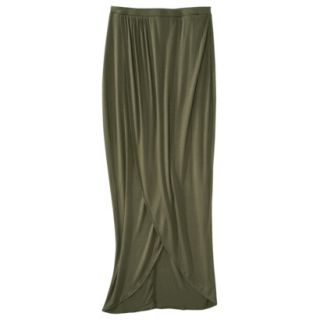 Mossimo Womens Wrap Front Maxi Skirt   Paris Green L