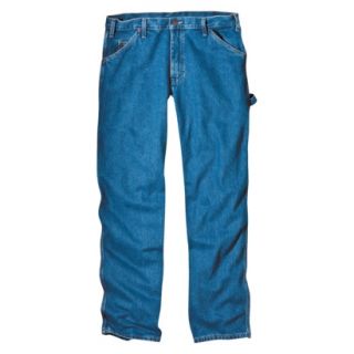 Dickies Mens Relaxed Fit Carpenter Jean   Stone Washed Blue 48x32