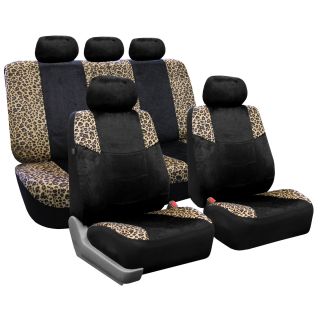 Fh Group Leopard Print Airbag safe Car Seat Covers (full Set)