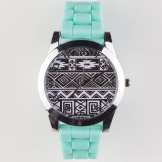 Tribal Print Watch Mint One Size For Women 223867523