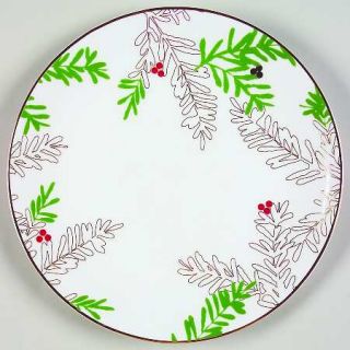 Lenox China Merry & Bright Pine & Berry Dessert/Pie Plate, Fine China Dinnerware