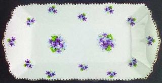Royal Stafford Sweet Violets (Not Embossed,Gold Drops) Large Sandwich Tray, Fine