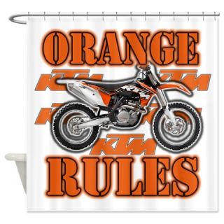  Orange Rules Shower Curtain  Use code FREECART at Checkout