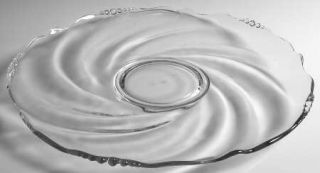Heisey Waverly Medium Torte Plate   Stem #5019/#1519, Wave/Swirl Design