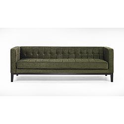 Green Chenille/ Hardwood Sofa