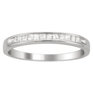 1/4 CT.T.W. Ring Band 14K White Gold   Size 8