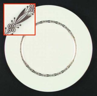 Lenox China Barclay (Cream) Dinner Plate, Fine China Dinnerware   Gold Flower Ve