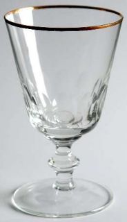 Villeroy & Boch Avalon Wine Glass   Clear, Thick Gold Trim
