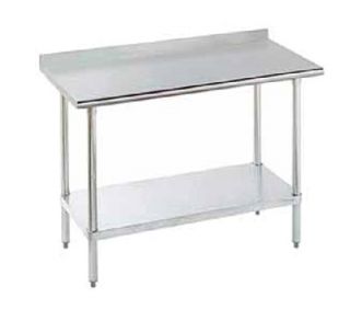 Advance Tabco Work Table   30x84, 1.5 Rear Splash, Adjustable Undershelf, Stainless Steel