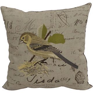Lydia Bird Decorative Pillow, Green