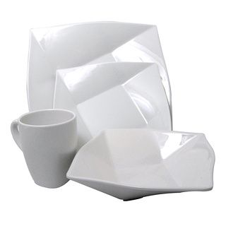 White Melamine 4 piece Square Dinnerware Set (WhiteMaterials MelamineCare instructions Dishwasher SafeService for One (1)Number of pieces in set Four (4)Cold and hot temperature from  20 to about 120 degrees FahrenheitPieces are not microwave safeMod