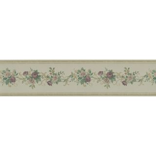 Gold Floral Wallpaper Border (GoldMaterials Solid sheet vinylQuantity One (1)Dimensions 4.75 inches long x 15 feet wideTheme TraditionalHanging instructions PrepastedCare instructions ScrubModel 499B60960 )