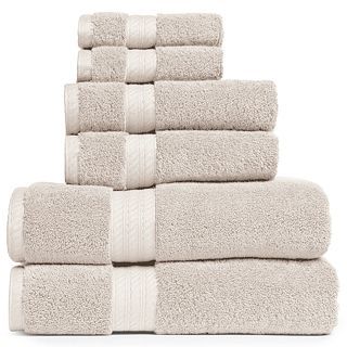 Royal Velvet Egyptian Cotton Solid 6 pc. Bath Towel Set, Cast Stone