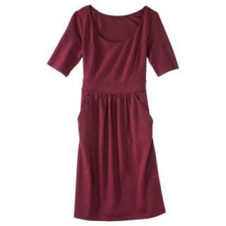 Merona Womens Ponte Elbow Sleeve Dress w/Pockets   Berry Cobbler   M