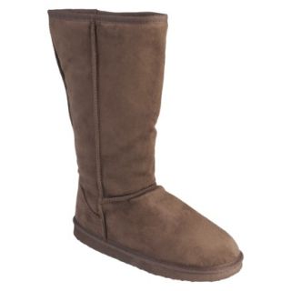 Womens Journee Collection Ladies 12 Inch Faux Suede Boot   Brown (9)