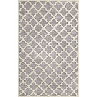 Safavieh Handmade Precious Silver Polyester/ Wool Rug (5 X 8)