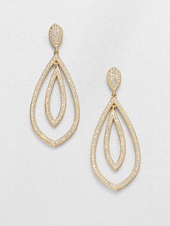 Adriana Orsini Double Teardrop Sparkle Earrings/Gold   Gold