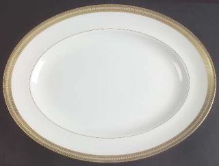 Wedgwood Golden Tiara 13 Oval Serving Platter, Fine China Dinnerware   Vera Wan