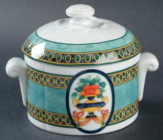 Pfaltzgraff Vivaldi Sugar Bowl & Lid, Fine China Dinnerware   Porcelain,Blue Mar