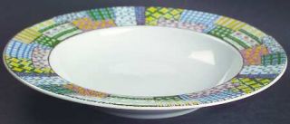 Studio Nova Homespun Large Rim Soup Bowl, Fine China Dinnerware   Jenny Faw, Qui