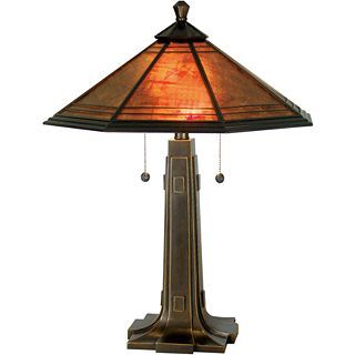 Dale Tiffany Camillo Mica Table Lamp, Amber