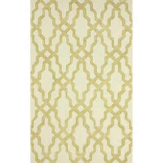 Nuloom Hand hooked Gold/ Off white Wool blend Rug (5 X 8)