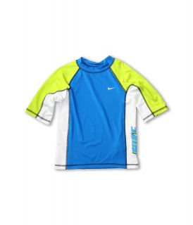Nike Kids 3/4 Sleeve Swim Tee Boys Swimwear (Blue)