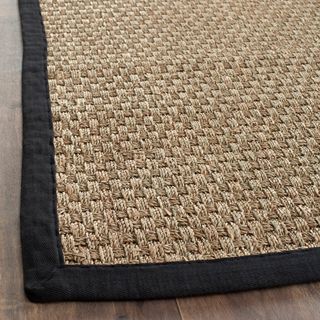 Hand woven Sisal Natural/ Black Seagrass Indoor Rug (4 X 6)