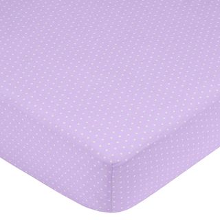 Sweet Jojo Designs Purple Mini Dot Fitted Crib Sheet