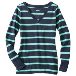 Mossimo Supply Co. Juniors Long Sleeve V Tee   Oxford Blue S(3 5)