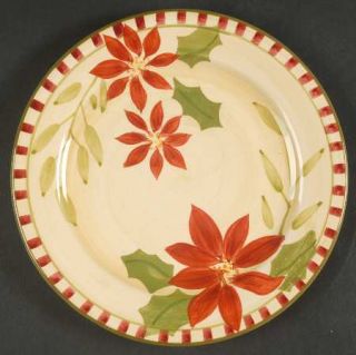 Pfaltzgraff Winter Blossom Salad Plate, Fine China Dinnerware   Poinsettia, Red