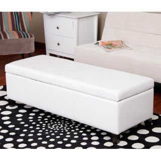 Warehouse Of Tiffany Sharon Faux Leather Storage Bench