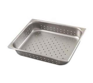 Browne Foodservice 1/2 Size Perforated Steam Pan, 2.5 in Deep, 22 Ga. Stainless