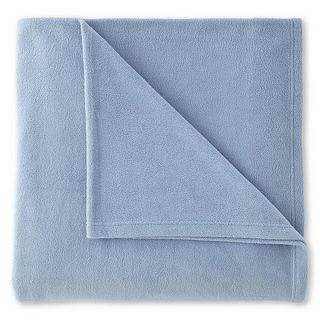 Simple Luxury Solid Microfleece Blanket, Wedgewood