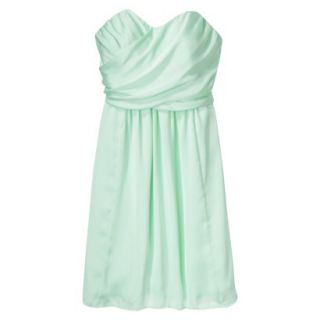 TEVOLIO Womens Satin Strapless Dress   Cool Mint   12