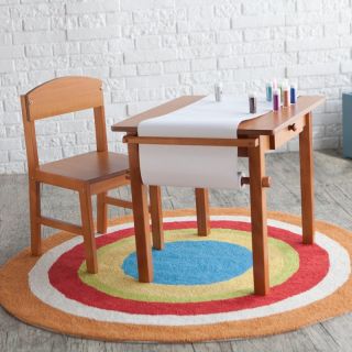 Guidecraft Art Table and Chair Set   Honey Multicolor   XXHAY27542