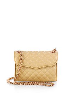 Rebecca Minkoff Quilted Leather Flap Bag   Biscuit