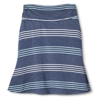 Merona Womens Jersey Knit Skirt   Grey Stripe   XS