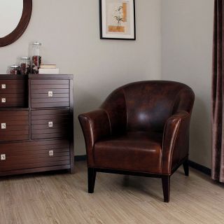 Tivoli Mahogany Leather Arm Chair